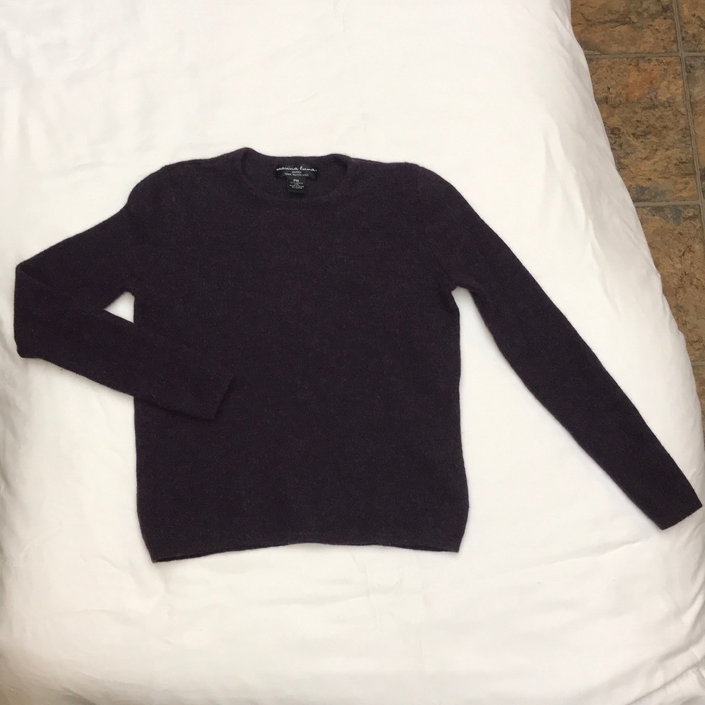 Purple Wool cropped sweater